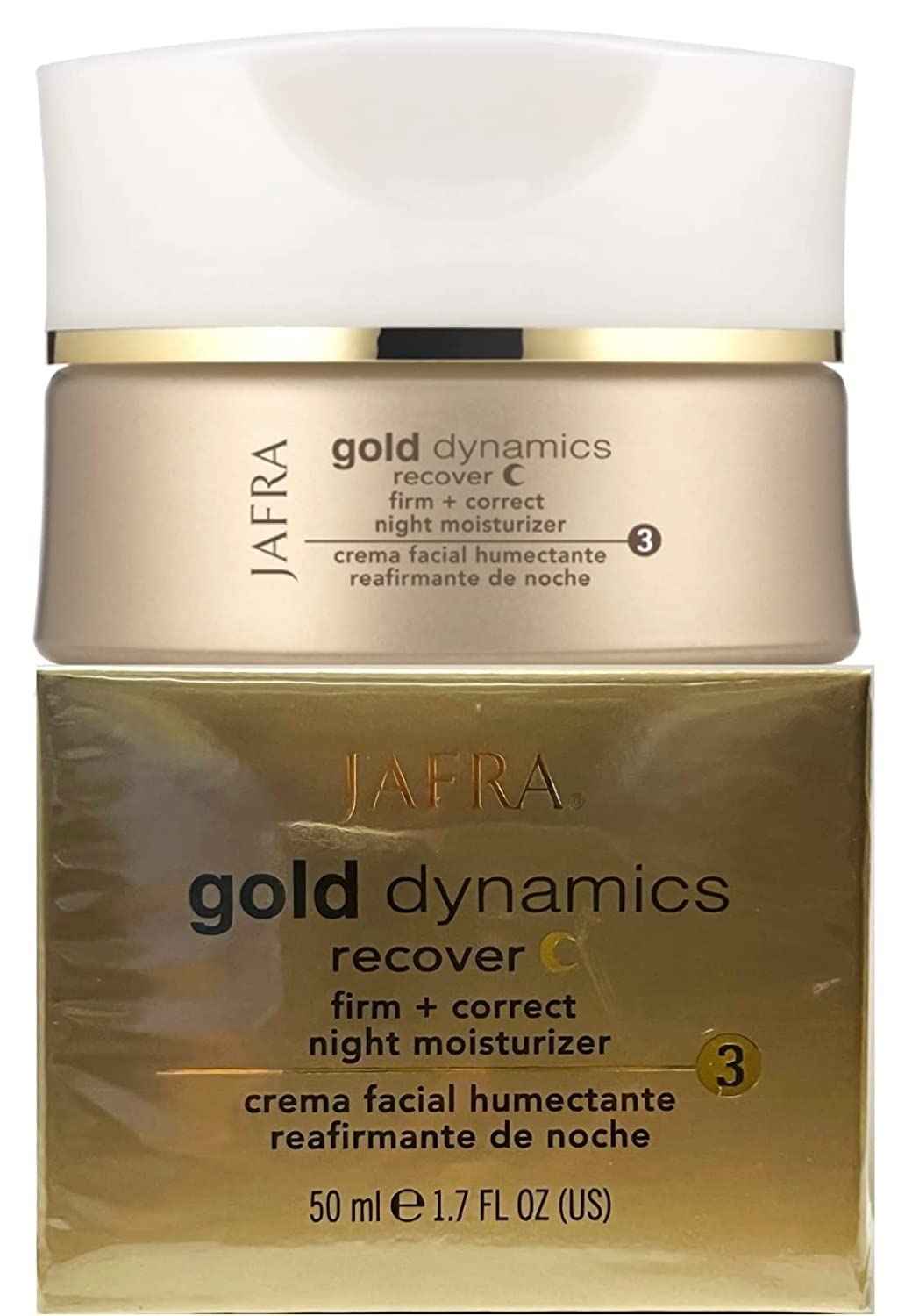 JAFRA Gold Dynamics Skin Boosting Moisturizer Broad Spectrum SPF 15, Gold Dynamics Firm + Correct Night Moisturizer