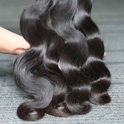 Body Wave Bundles Human Hair 18 20 22 24 Inch 12A Grade Unprocessed Brazilian Virgin Hair 4 Bundles Body Wave Human Hair Extensions for Black Women Natural Color