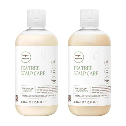 Tea Tree Scalp Care Holiday Gift Set, Shampoo + Conditioner, For Fine + Thinning Hair