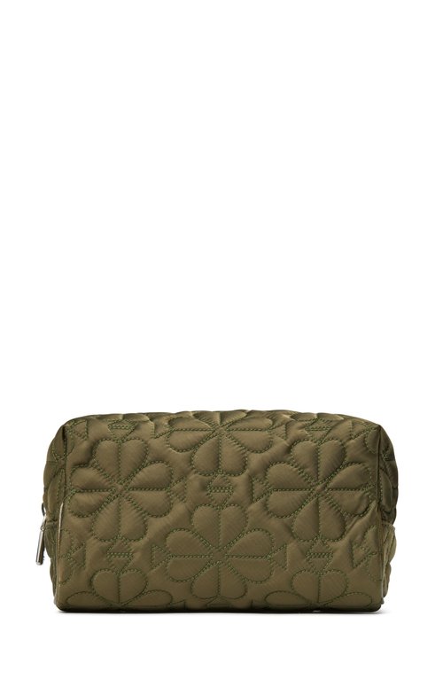 kate spade new york Women's Tilly Quilted Fabric Small Cosmetic, Oolong Green, One Size