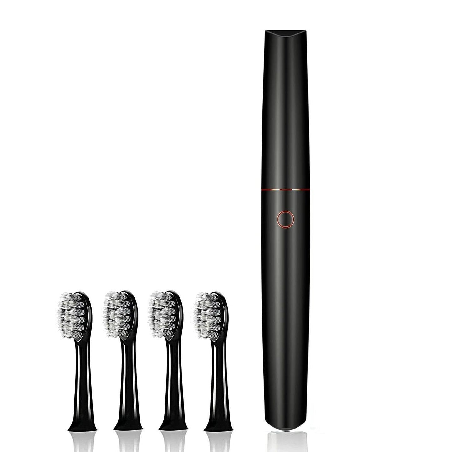 Generic JDHAVMOS Sonic Toothbrush-Rechargeable, Ultra Whitening 40,000 VPM Powerful Electric Toothbrush and Cleaning Station,Black(Pack of 4Brush Heads &1Travel Case &Toothbrush Holder)