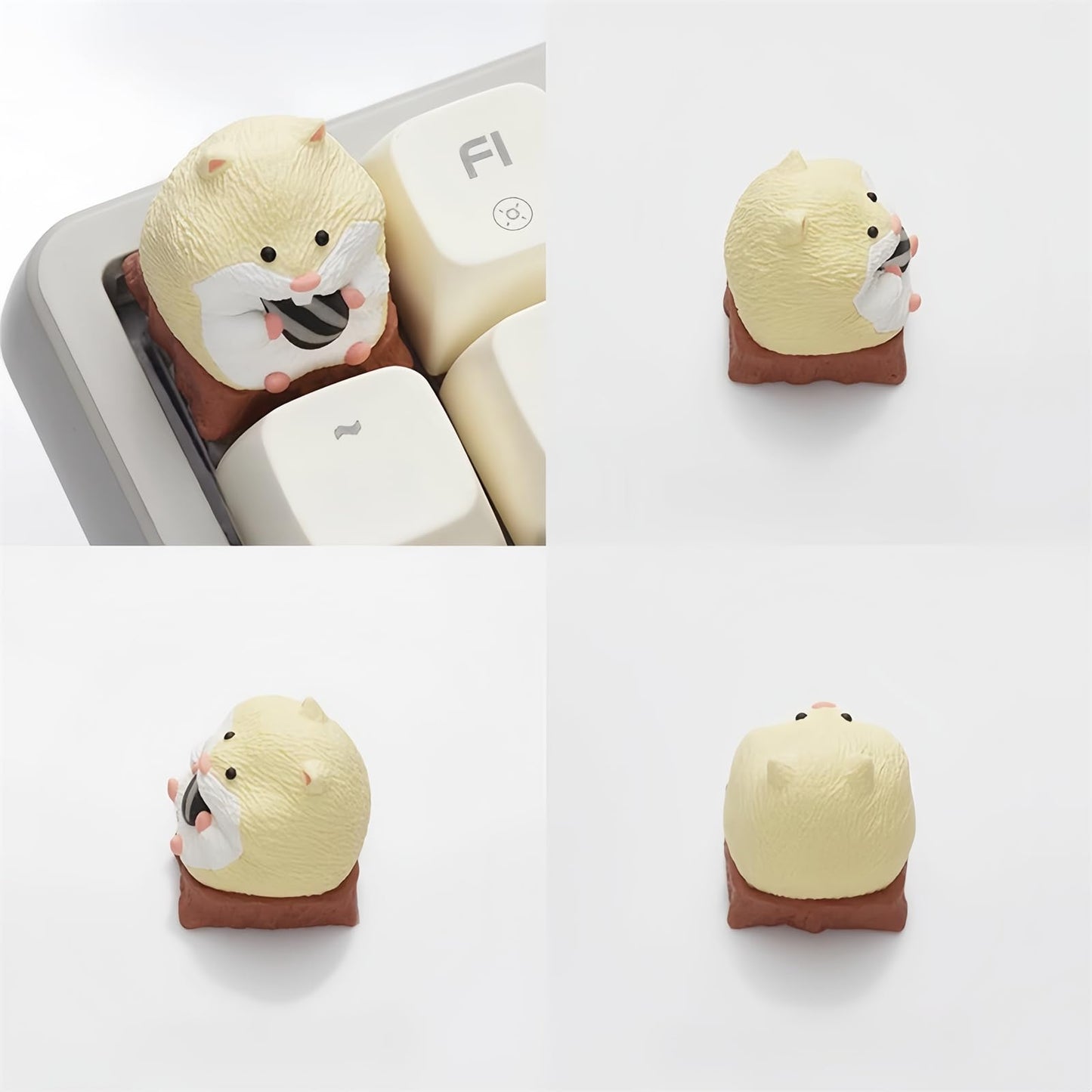 ZMX Cute ESC Keycaps,Artisan Resin Keycap Kawaii Cartoon Custom Keycaps for MX Switches Mechanical Gaming Keyboard Cherry Profile R4 Height Key Personalized 3D Animal Single Keycaps (Yellow)