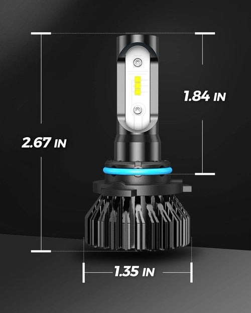 Marsauto 9006 Bulbs HB4 HB4U 9006XS Fog Bulb, 12 CSP Chips Cool Bright, Pack of 2