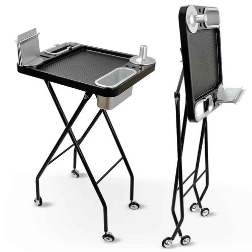 STYLANCE Folding Salon Tray, Folding Salon Rolling Tray, Color Tray for Hair Stylist, Esthetician,Tattoo, Beauty