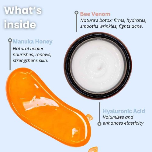 New Pacific Skincare Manuka Honey 45+ MGO & Bee Venom Day Cream | 100% Natural Firming Anti-Wrinkle Face Moisturizer with Hyaluronic Acid & Vitamin C | 2oz