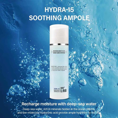 DR+LAB Hydra-15 Soothing Ampoule 5.07 fl oz /150ml Deep Hydrating Moisturizing for Dry, Sensitive Skin with Hyaluronic Acid Korean Skincare