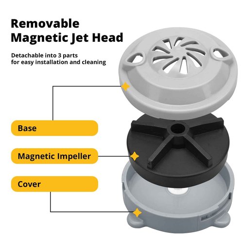 superbobi 3 Pcs BF-004 Pipeless Magnetic Jet Head Motor Replacement for LURACO Jet Motor Pedicure SPA Tubs Chair Part Magnetic Head (4 pin)