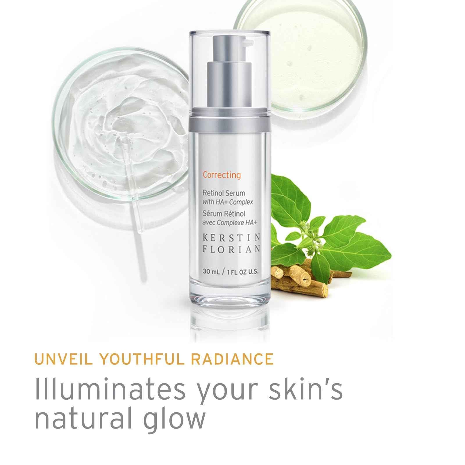 Kerstin Florian Retinol Serum with Hyaluronic Acid | Anti-Aging Hydrating Face Treatment | Reduces Fine Lines & Wrinkles | 1 fl oz