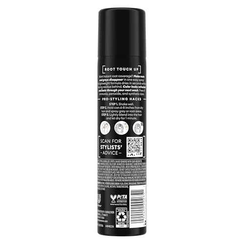 TRESemm? Root Touch-Up Temporary Black Hair Hair Color Touch-Up Spray, Ammonia-free, Peroxide-free Root Cover-Up Spray 2.5 oz