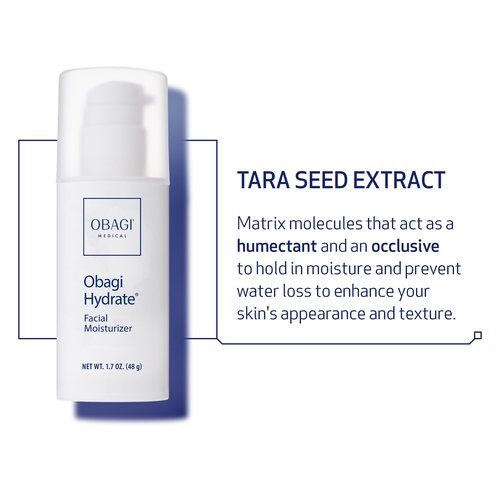 Obagi Hydrate Facial Moisturizer – Non-Comedogenic Intensely Hydrating All Day Moisturizer that Combats Dryness with Tara Seed Extract, Shea Butter, Avocado Oil & Glycerin – All Skin Types – 1.7 oz
