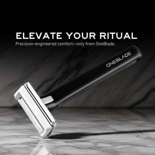 OneBlade ELEMENT Single-Blade Safety Razor, Classic Manual Shaving Razor, Black Aluminum
