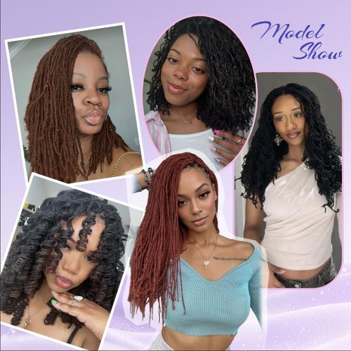 Siphis Sisterlocks Locs Extesnions Human Hair 0.2cm Thickness Micro Locs Curly Tips, Full Handmade Interlocking Permanent Soft Dreadlock Extensions (Brown 27# 0.2cm, 12 Inch 30 Strands)