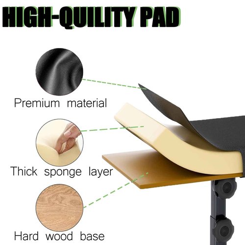 Beoncall Tattoo Arm Rest and Legrest Stand 360°Adjustable Armrest Foldable Legrest Leather Pad Thick Sponge Stable Base for Tattoo Studio Tattoo Artists