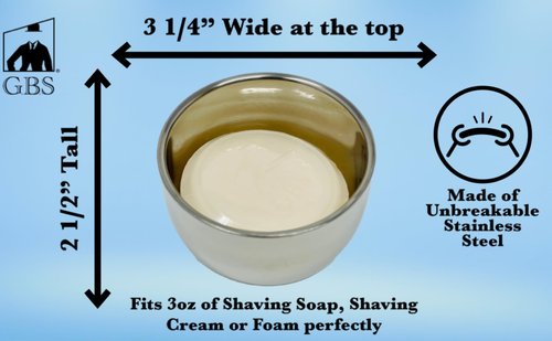 G.B.S Shaving Gift Set, Long Handle Double Edge Safety Razor, Alum Aftershave Block, Chrome Bowl with Natural Shave Soap, Shaving Brush Grooming Kit for Men