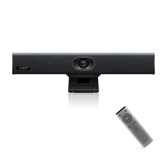 Yealink UVC34 Conference Room Camera 4K UHD Meeting Device 120°FoV Auto Framing Speaker Tracking AI Face Enhancement 8 Mic Arrays 5W High Fidelity Speaker All-in-one USB Video Bar
