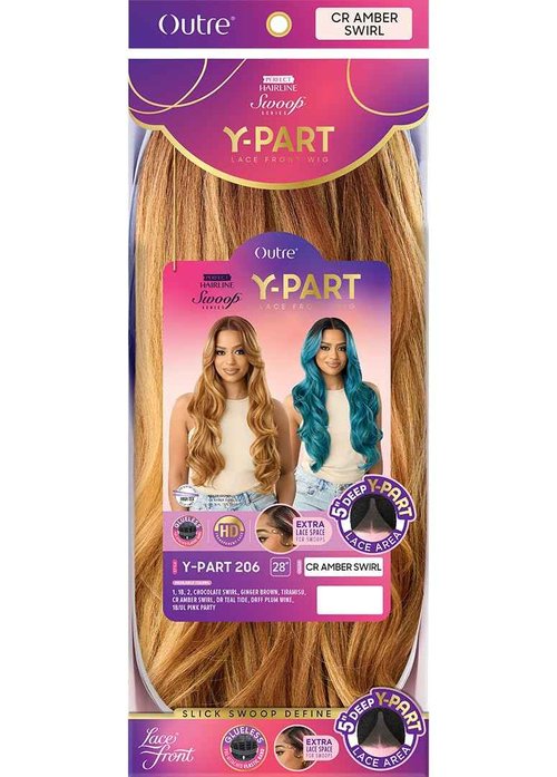 Outre Lace Front Wig - Perfect Hair Line - Swoop Series Y-Part 206 (DRFF PLUM WINE)