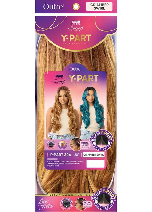 Outre Lace Front Wig - Perfect Hair Line - Swoop Series Y-Part 206 (TIRAMISU)