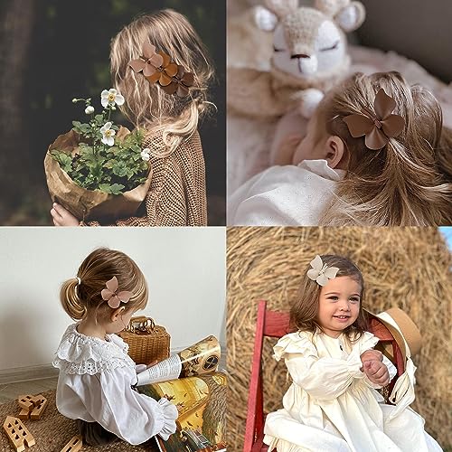 20 pcs Butterfly Hair Clips for Girls Women Toddler Baby,Leather Bows With Fully Lined Alligator Clips,Handmade Hair Accessories for Kids Child Teen Back to School Young Gifts Thick Thin Hair¡¦