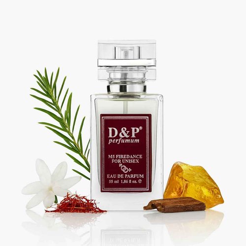 D&P Perfumum M5 Firedance - 1.86 Oz (Spray 55ml) - Inspired by B.accarat Rouge 540 - Unisex Eau de Parfum- Jasmine, Saffron, Amber, Cedarwood Scents - Vegan -Long Lasting Floral Scent-Daytime Wear