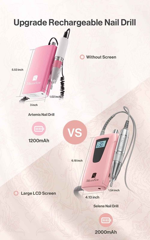 MelodySusie Professional Nail Drill 30000RPM with 0.5 fl oz Thick Green Gel Nail Polish-326