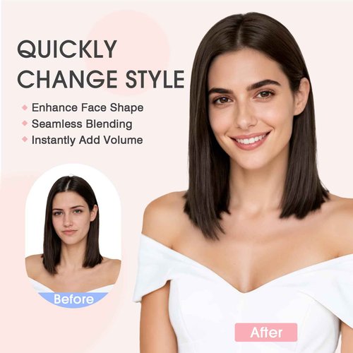 TESS Hair Toppers for Women with Thinning Hair Real Human Hair Toppers Hair Pieces for Women, 2"*6" Lace Base 150% Density 10 inch Dark Brown