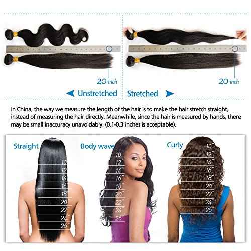 CICI Beauty 5A Grade Brazilian Virgin Deep Wave, 1 Bundle Natural Color Raw Unprocessed 100% Human Hair Virgin Deep Wave Hair Weave Size 22 Inches
