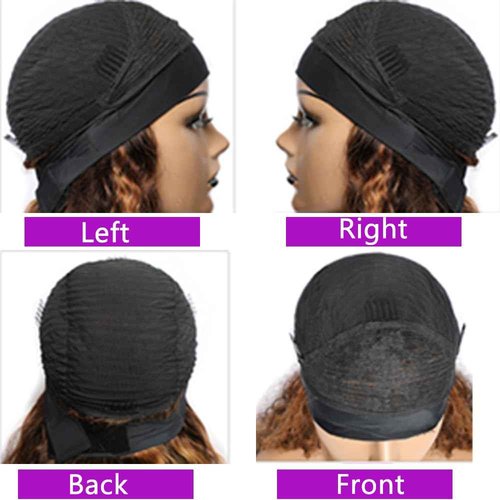 Comfair Ombre Headband Wig Human Hair #4/27 Highlight Body Wave Headband Wig Glueless None Lace Front Wig Brazilian Virgin Human Hair Wigs for Black Women Wear andGo Wig 180% Density 18 inch