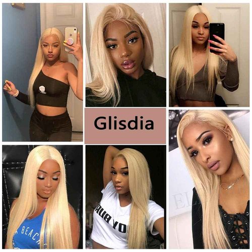 613 13x4 Hd Lace Closure 20 Inch 12A Brazilian Virgin Remy Hair Free Part 13x4 613 Hd Transparent Ear To Ear Blonde Frontal Human Hair For Women Pre Plucked With Baby Hair 100% Russian Virgin Hair