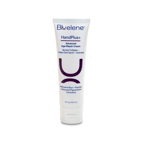 Bluelene HandPlus+ Collagen Boosting Advanced Age Repair Cream with Methylene Blue and Niacinamide, and Hexylresorcinol and Tranexamic Acid. Deep Hydration. Suitable for Sensitive Skin