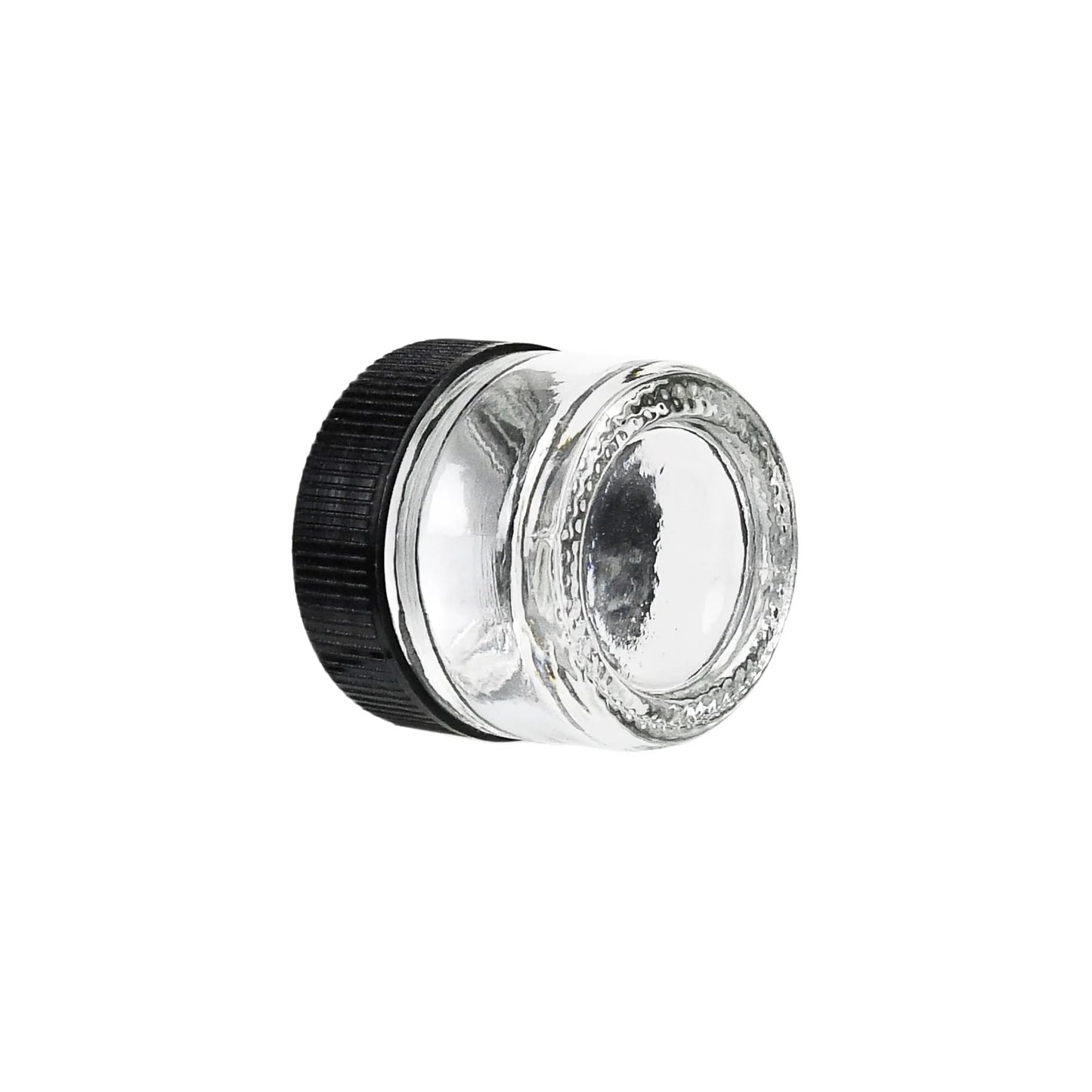 (250 Pack) 5ml Glass Screw Jars | Essential Oil, Concentrate, Lip Balm or Makeup Containers, Wax, Cosmetics | Black Lids, Black Caps | Mini Refillable Jars Great for Travel, Samples, & More