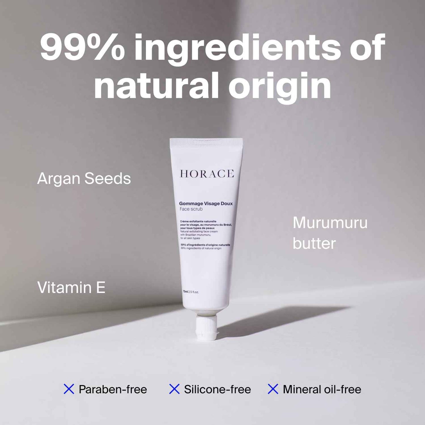 HORACE Gift Set with Purifying Face Cleanser, Gentle Face Scrub, and Mattifying Face Moisturizer - Skincare Set for Cleansing and Hydrating