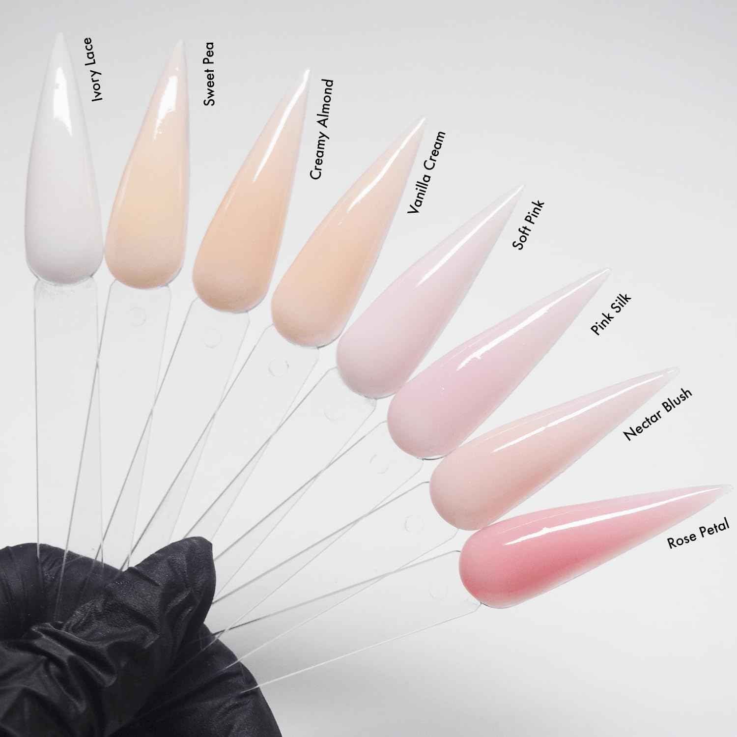 MakarttPro Cool Tone Acrylic Powder Collection - Essential Nude and Pink Cover Powder - Smooth Application - Professional Quality for Nail Technicians - Beginner Friendly - 8-Piece Set with 2oz/56g