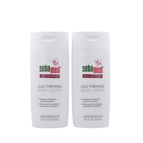 SEBAMED Age Defense Q10 Firming Body Lotion Anti-Aging Moisturizer With Shea butter and Argan Oil 6.8 Fluid Ounces (200 Milliliters) Pack of 2