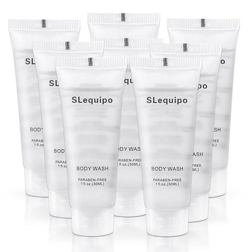 SLequipo Travel Size Body Wash (1 fl oz, 200 Pack), Refreshing Hotel Body Wash, Mini and Small Size Body Wash Guest Hotel Toiletries in Bulk