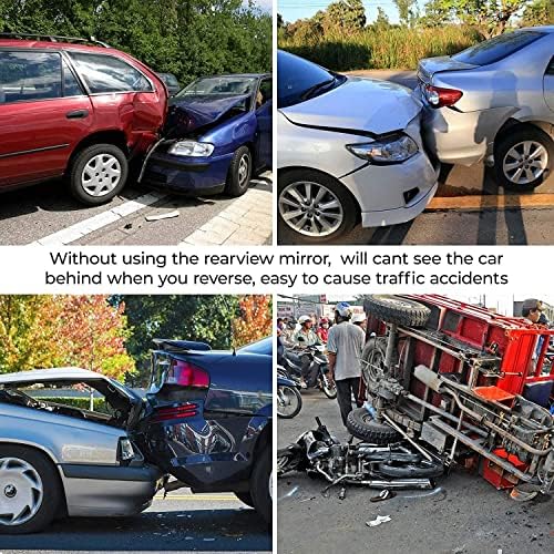 JOYTUTUS Rear View Mirror, Universal 11.81 Inch 2 Pack Panoramic Convex Rearview Mirror, Interior Clip-on Wide Angle Rear View to Reduce Blind Spot Effectively for Car SUV Trucks - Blue