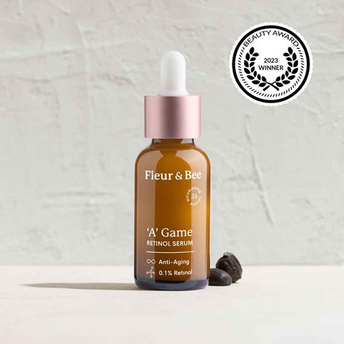 Retinol Serum | Clean, 100% Vegan | Anti Aging Retinol Serum For Face, Reduce Appearance of Wrinkles, Lines, Dark Spots | 'A' Game by Fleur & Bee - 1 oz