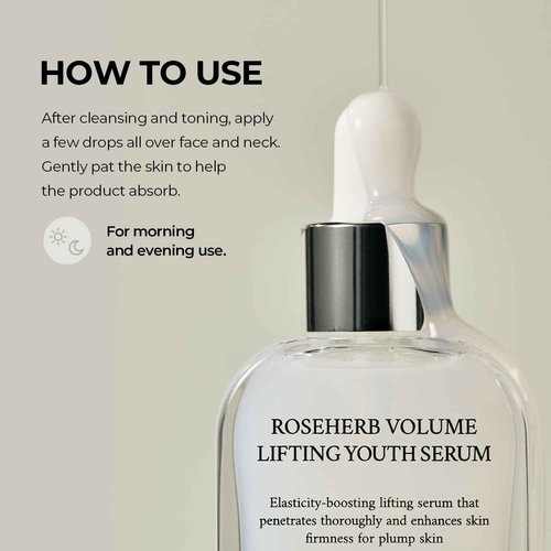 STEAMBASE Roseherb Volume Lifting Youth Serum, 1.01 fl oz - Hydrating Peptides & Rose Herb Serum for Face, Plump, Glowy Skin | Korean Skin Care, Travel Size