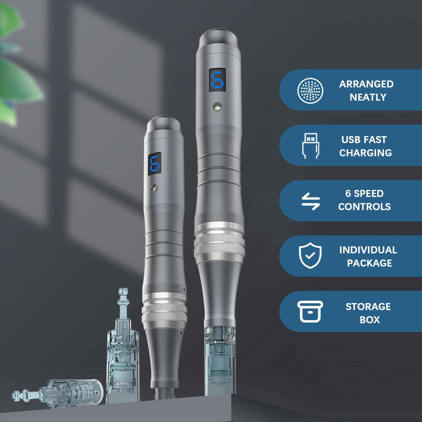 Microneeding Derma Roller Pen |Micro Needle Roller Pen for Home Use Microneedle Roller Pen for Women Men Tools