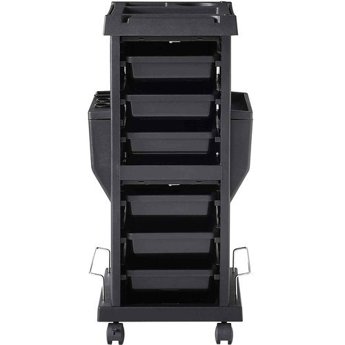 VEVOR Ultimate Trolley Cart, Salon Trolley with 6 Detachable Trays & Appliance Holder, Durable Salon Rolling Cart with Locking Casters for SPA & Beauty & Tattoo & Hairdressing