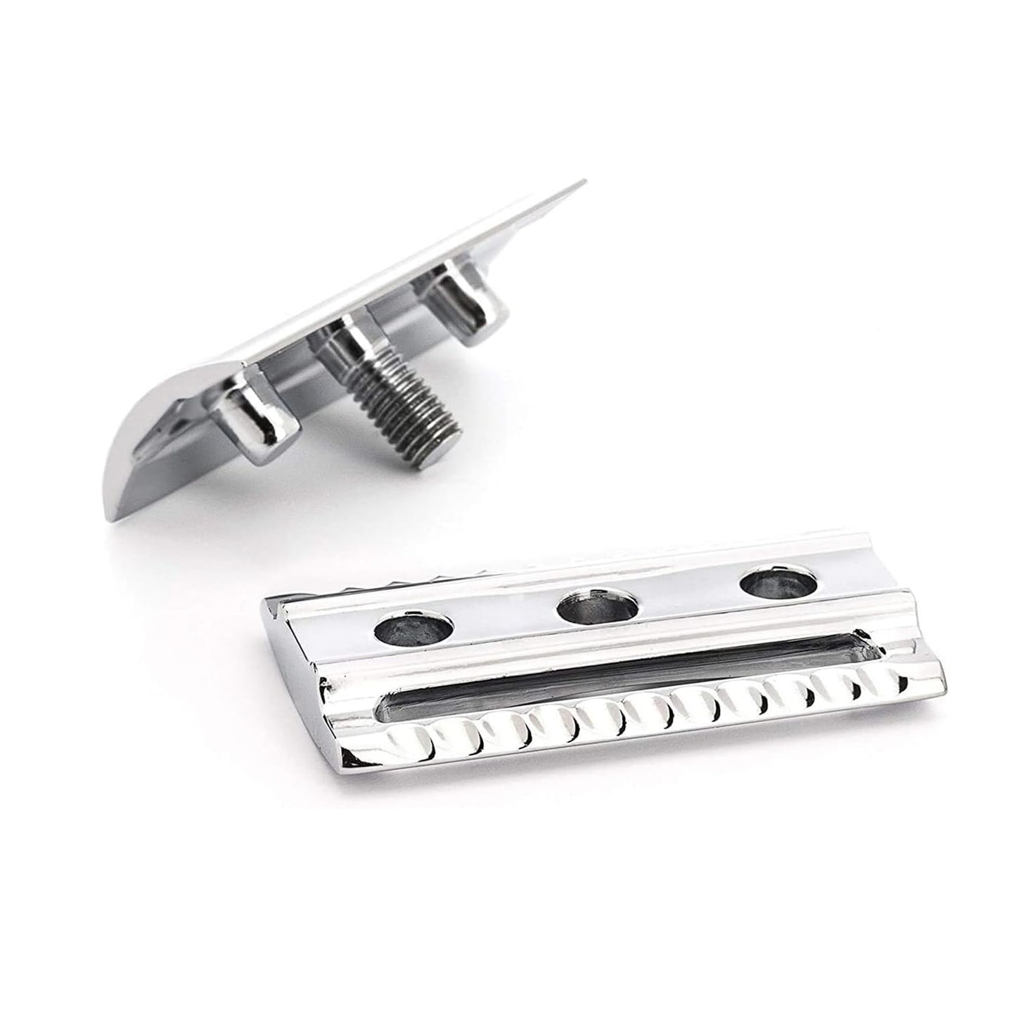 MÜHLE EDITION Chrome 2-Piece Shaving Set - Classic Closed Comb R89 Safety Razor & Razor Stand – Safety Razor Kit for Men, Shaving Razor, Straight Razor Shaving Kit for Men