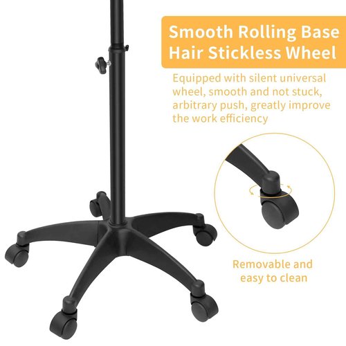 Salon Tray on Wheels, Professional Hair Dyeing Stations with 3 Bowls, Barber Hairstylist and Coloring Rolling Carts, Hairdressers Tools Double Tray for Salon Home Use