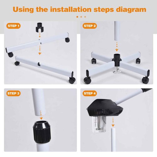 Facial Steamer Professional on Wheels with Time Setting, Estheticians Steamer with More Steam for Deep Cleansing and Hydration, Face Steamer Adjustable Height for Spa, Salon and Home Use