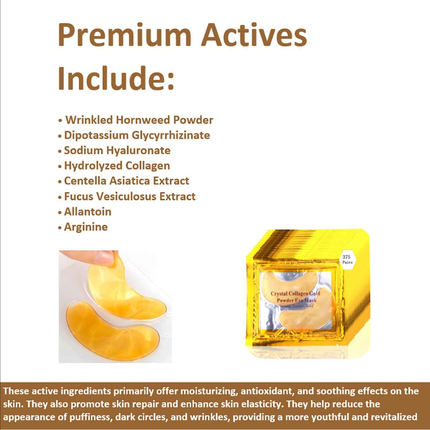 375 Pairs Bulk Gel Eye Masks for Professional Salon & Spa | Revitalizing Under Eye Patches for Puffy Eyes, Dark Circles, Wrinkles