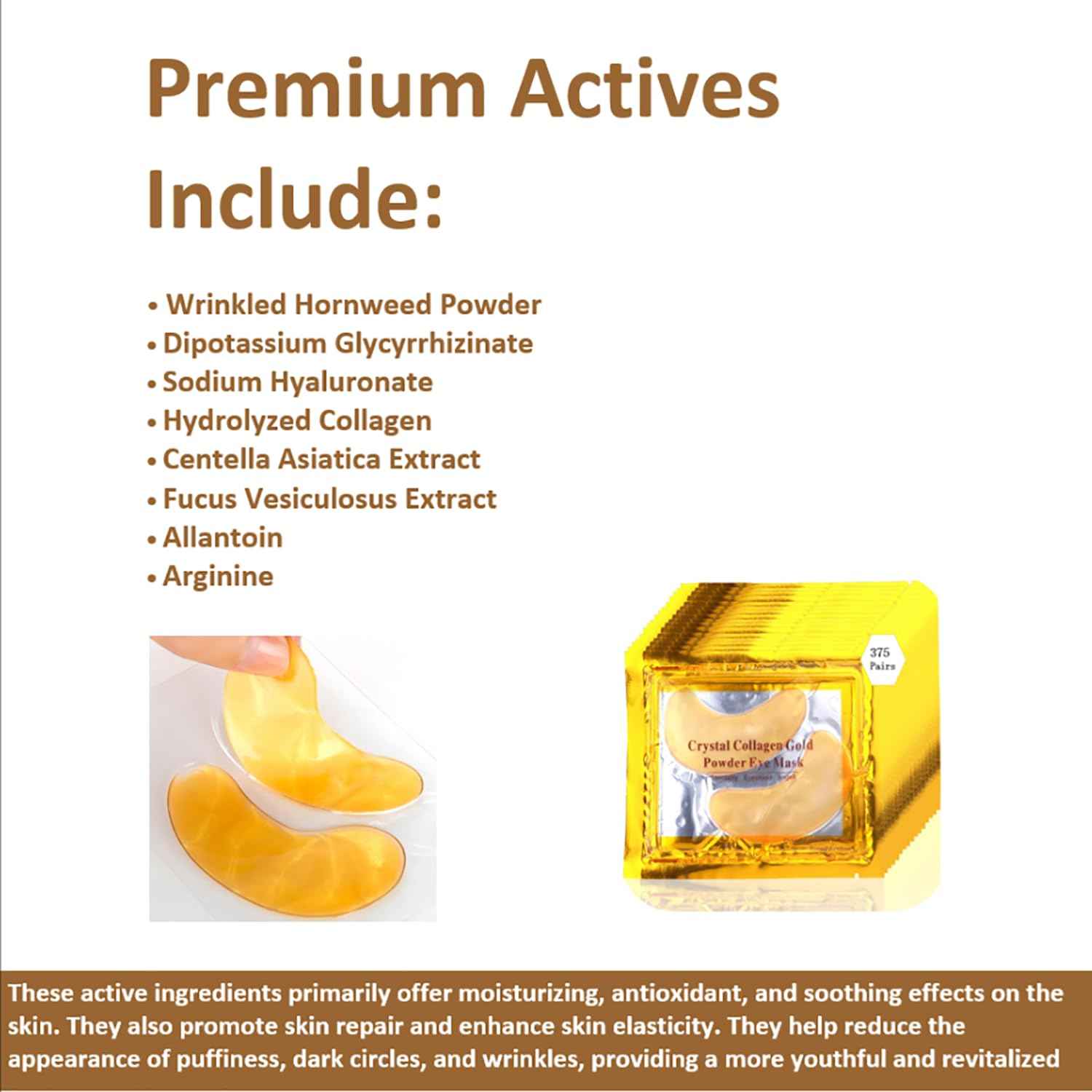 375 Pairs Bulk Gel Eye Masks for Professional Salon & Spa | Revitalizing Under Eye Patches for Puffy Eyes, Dark Circles, Wrinkles