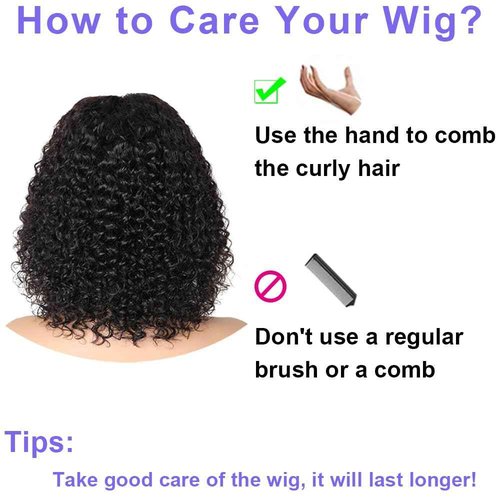 Glueless Wigs Human Hair Pre Plucked Pre Cut Deep Wave Bob Wig for Black Women 5x5 Lace Closure Wear and Go 180% Density Curly Wig with Baby Hair Natural Color 16 Inch