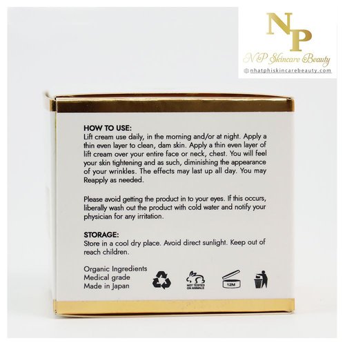 NP Skincare Instant Lift Cream with Vitamin C, Argireline, and Plant-Based Stem Cells for Moisturizing and Rejuvenated Skin - Visibly Reduces Wrinkles, Puffiness, and Dark Circles, 50 grams