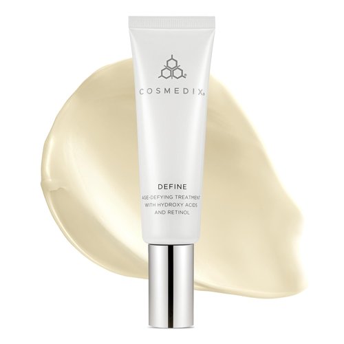 COSMEDIX Define Anti-Aging Face Cream with Hydroxy Acid & Retinol Complex - Age-Defying Facial Moisturizer for Fine Lines, Wrinkles & Uneven Skin - Lightweight PM Facial Treatment for All Skin Type