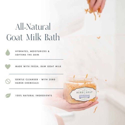 Bend Soap Company Milk Bath, 100% Natural Ingredients, Gentle Cleanser, Hydrates Moisturize and Softens The Skin, Handcrafted Goat Milk Soap, Essential Oil, 2 lbs - Oatmeal Honey