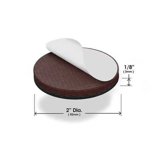 Slipstick GorillaPads Non Slip Furniture Pads/Gripper Floor Protectors (Set of 8) 2 Inch Round Self Adhesive Rubber Stoppers for Furniture Legs, CB151
