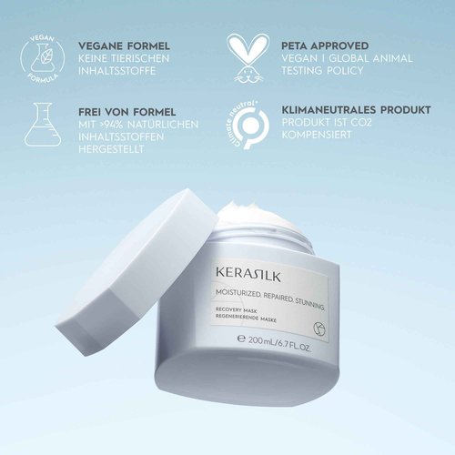 KERASILK Recovery Mask | Provides Deep Moisture & Nourishment | Prevents Hair Breakage & Recurring Dryness | For Dry, Stressed & Damaged Hair | Ideal For Various Hair Types & Textures| 500ml